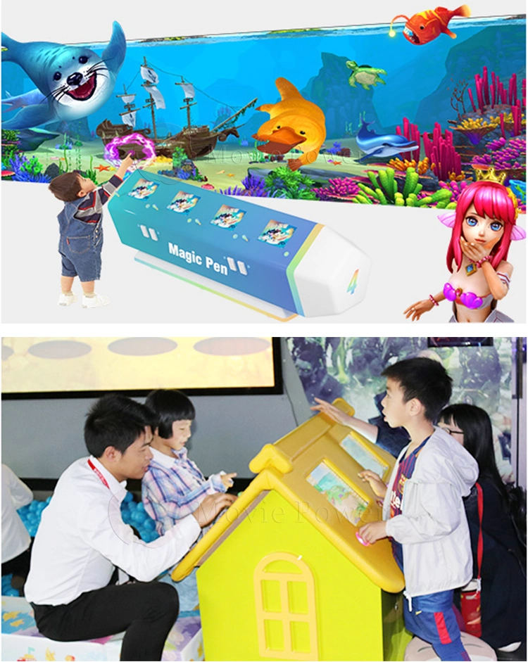 Coin Operated Kids Vr Games Magic Painting Fish Interactive Game Machine